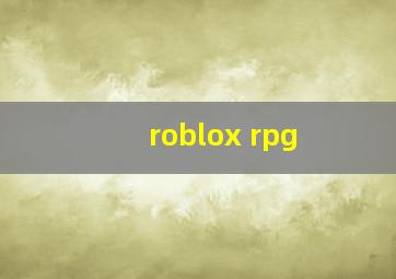 roblox rpg